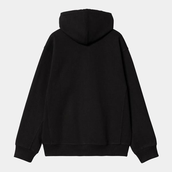 Carhartt WIP Hooded American Script Zip Jacket Black-Black Sheep Skate Shop
