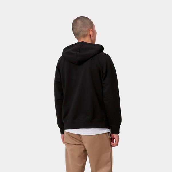 Carhartt WIP Hooded Chase Fleece Jacket Black - Gold-Black Sheep Skate Shop