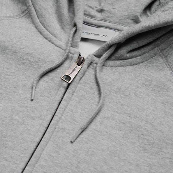 Carhartt WIP Hooded Chase Fleece Jacket Grey Heather - Gold-Black Sheep Skate Shop