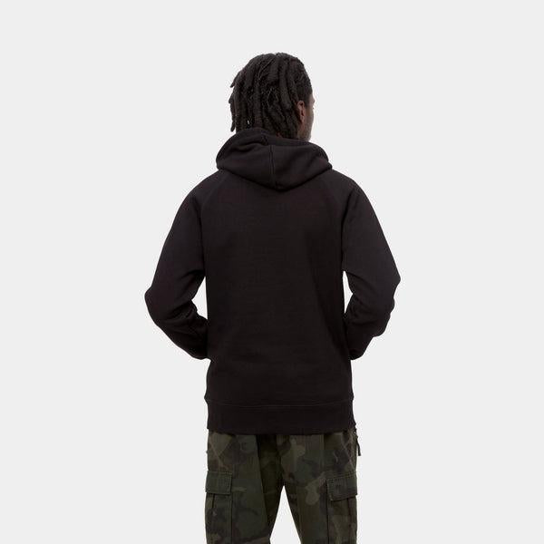 Carhartt WIP Hooded Chase Sweatshirt Black - Gold-Black Sheep Skate Shop