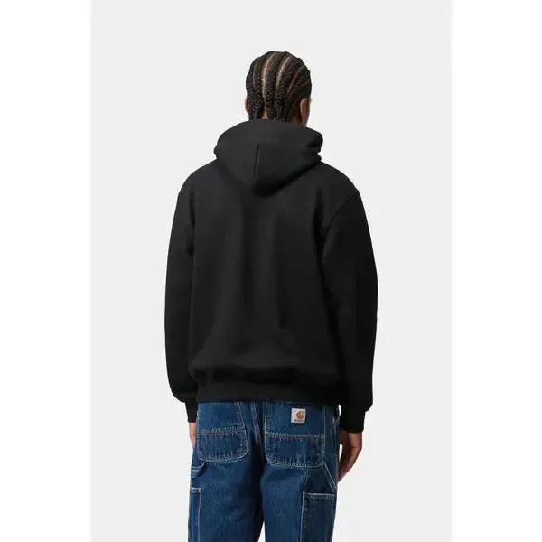 Carhartt WIP Hooded Embroidered Sweatshirt Black - White-Black Sheep Skate Shop