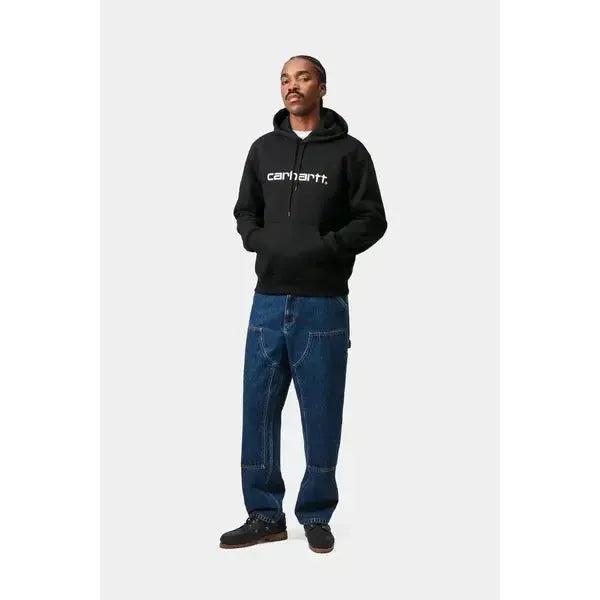 Carhartt WIP Hooded Embroidered Sweatshirt Black - White-Black Sheep Skate Shop