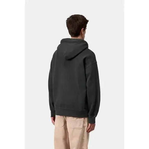 Carhartt WIP Hooded Vista Sweatshirt Black Garment Dyed-Black Sheep Skate Shop
