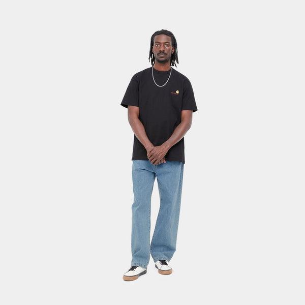 Carhartt WIP Landon Pant Blue Heavy Stone Wash Robertson Denim-Black Sheep Skate Shop