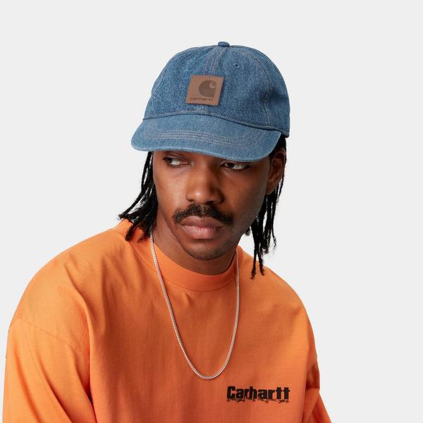 Carhartt WIP Lincoln Cap Blue Bleached-Black Sheep Skate Shop