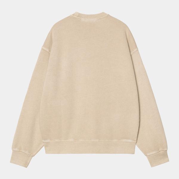 Carhartt WIP Nelson Crewneck Sweatshirt Garment Dyed Fleur De Sel-Black Sheep Skate Shop