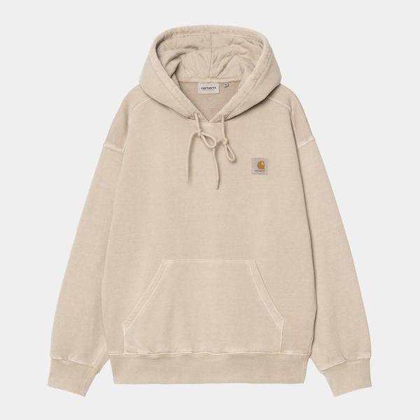Carhartt WIP Nelson Hooded Sweatshirt Garment Dyed Fleur De Sel-Black Sheep Skate Shop