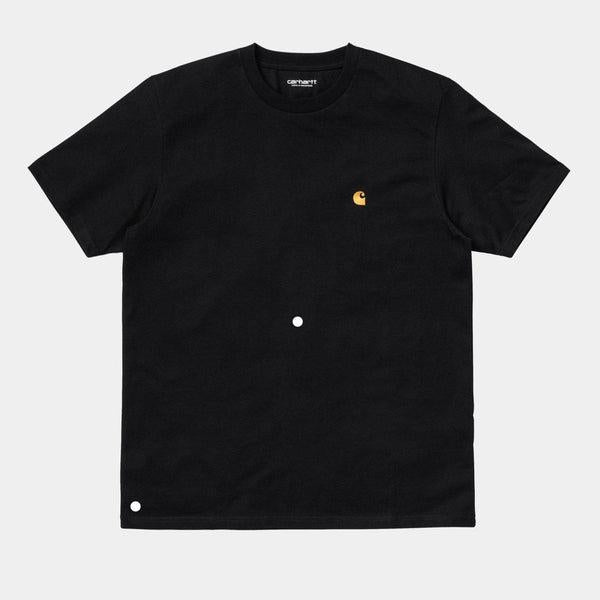 Carhartt WIP S/S Chase T-Shirt Black - Gold-Black Sheep Skate Shop