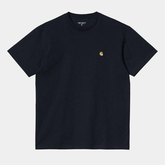 Carhartt WIP S/S Chase T-Shirt Dark Navy - Gold-Black Sheep Skate Shop