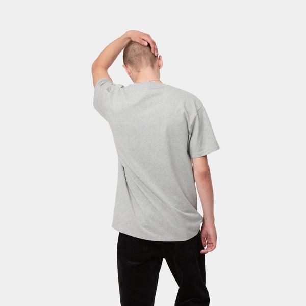 Carhartt WIP S/S Chase T-Shirt Grey Heather - Gold-Black Sheep Skate Shop