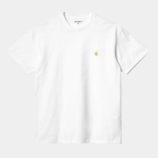 Carhartt WIP S/S Chase T-Shirt White - Gold-Black Sheep Skate Shop