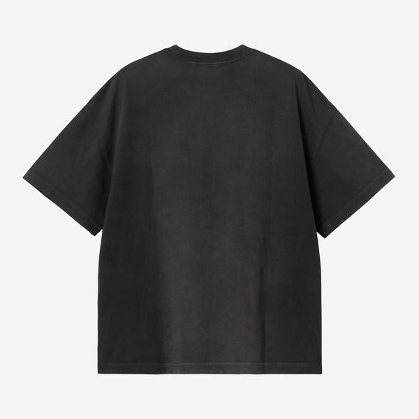 Carhartt WIP S/S Hudson Pocket T-Shirt Black (Chalk Wash)-Black Sheep Skate Shop
