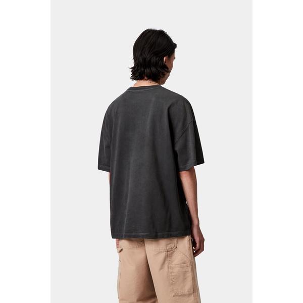 Carhartt WIP S/S Hudson Pocket T-Shirt Black (Chalk Wash)-Black Sheep Skate Shop
