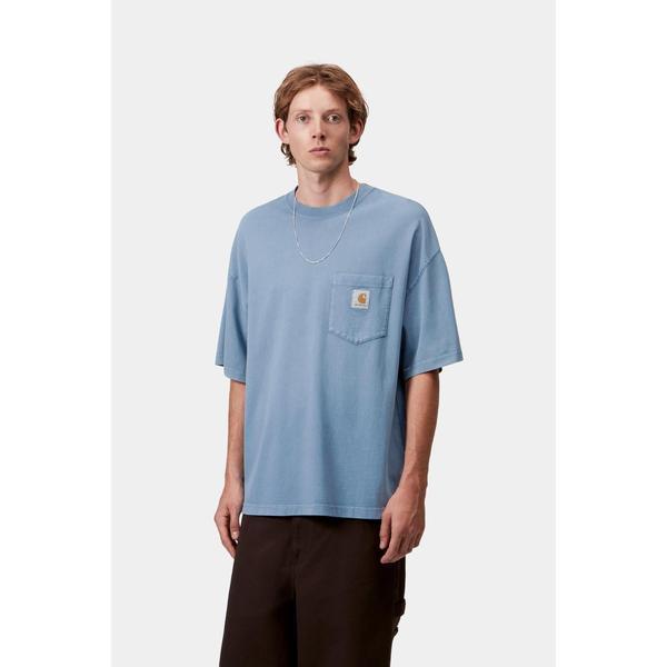 Carhartt WIP S/S Hudson Pocket T-Shirt Sorrent (Chalk Wash)-Black Sheep Skate Shop