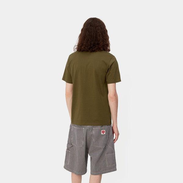 Carhartt WIP S/S Pocket T-Shirt Highland Green-Black Sheep Skate Shop