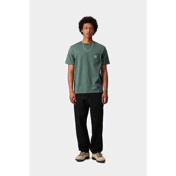 Carhartt WIP S/S Pocket T-Shirt Silver Pine-Black Sheep Skate Shop