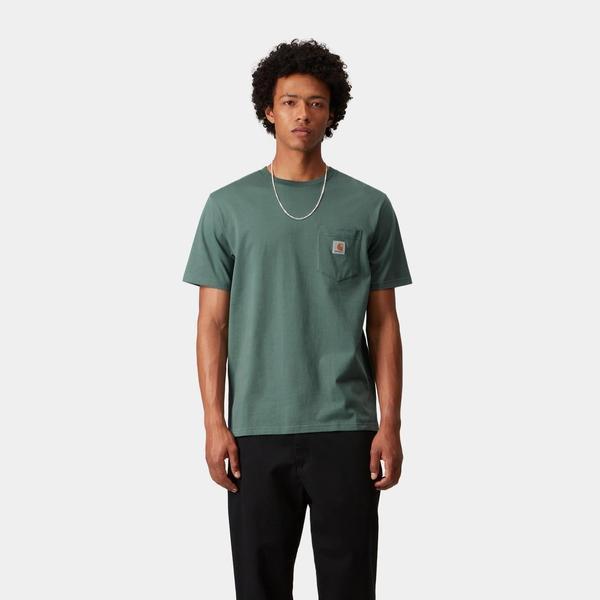 Carhartt WIP S/S Pocket T-Shirt Silver Pine-Black Sheep Skate Shop