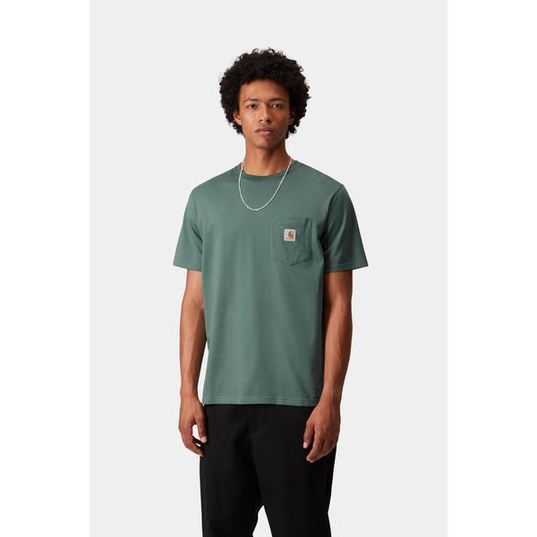 Carhartt WIP S/S Pocket T-Shirt Silver Pine-Black Sheep Skate Shop