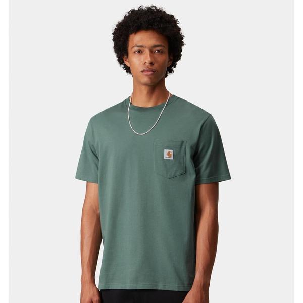 Carhartt WIP S/S Pocket T-Shirt Silver Pine-Black Sheep Skate Shop