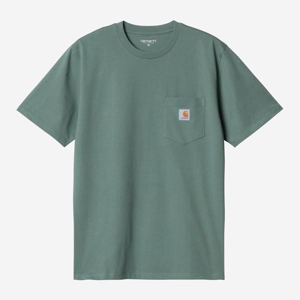 Carhartt WIP S/S Pocket T-Shirt Silver Pine-Black Sheep Skate Shop