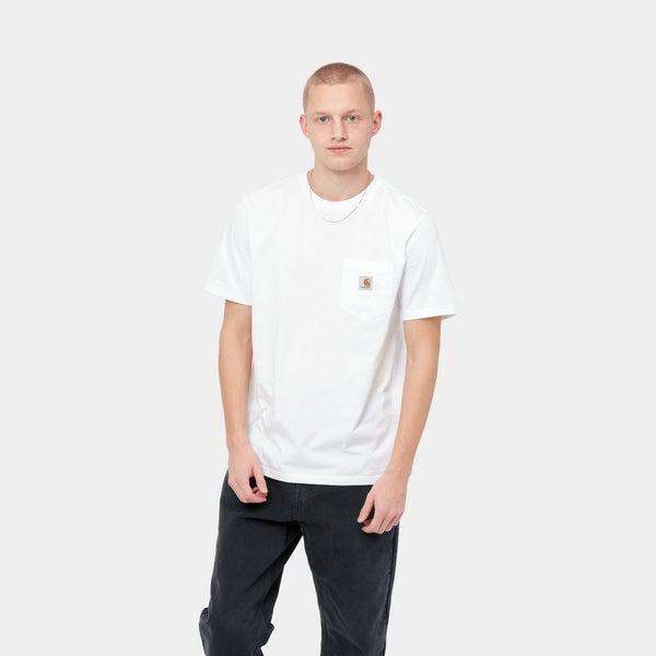 Carhartt WIP S/S Pocket T-Shirt White-Black Sheep Skate Shop