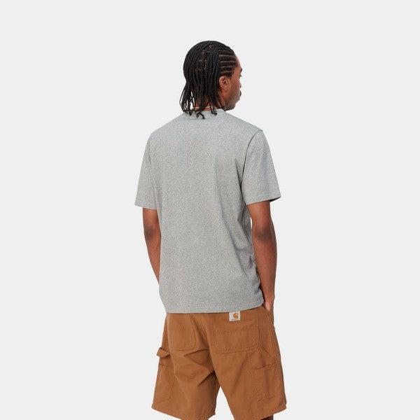 Carhartt WIP Script T-Shirt Grey Heather - Chervil-Black Sheep Skate Shop