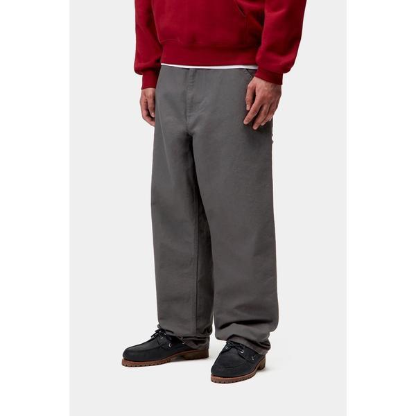 Carhartt WIP Single Knee Pant Dearborn Stone Canvas Graphite-Black Sheep Skate Shop
