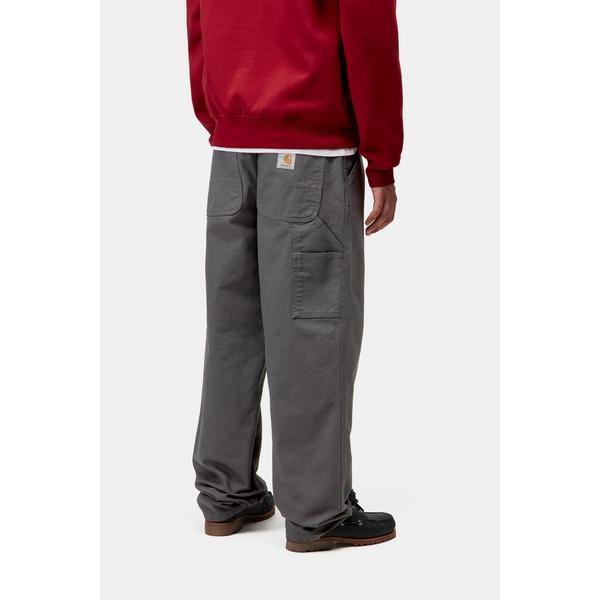 Carhartt WIP Single Knee Pant Dearborn Stone Canvas Graphite-Black Sheep Skate Shop