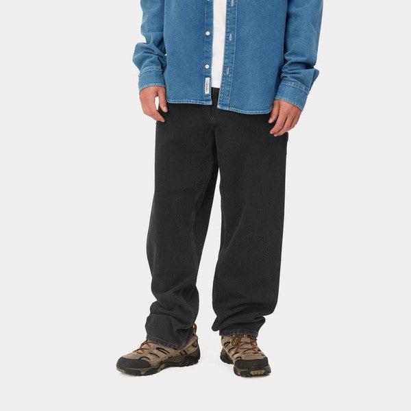 Carhartt WIP Single Knee Pant Denim Black Stone Washed-Black Sheep Skate Shop