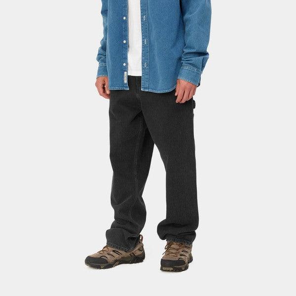 Carhartt WIP Single Knee Pant Denim Black Stone Washed-Black Sheep Skate Shop