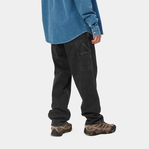 Carhartt WIP Single Knee Pant Denim Black Stone Washed-Black Sheep Skate Shop