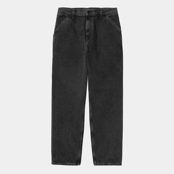 Carhartt WIP Single Knee Pant Denim Black Stone Washed-Black Sheep Skate Shop
