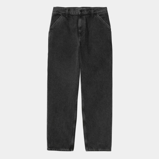 Carhartt WIP Single Knee Pant Denim Black Stone Washed-Black Sheep Skate Shop