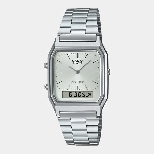 Casio Analog - Digital Vintage Watch AQ230A-7AVT Silver-Black Sheep Skate Shop