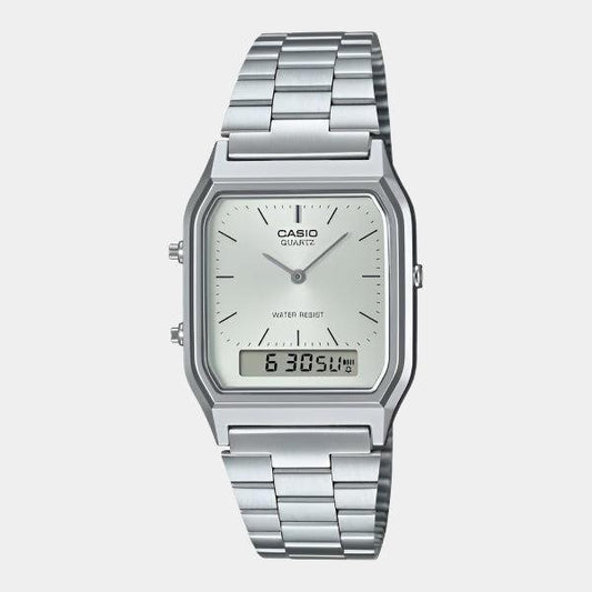 Casio Analog - Digital Vintage Watch AQ230A-7AVT Silver-Black Sheep Skate Shop