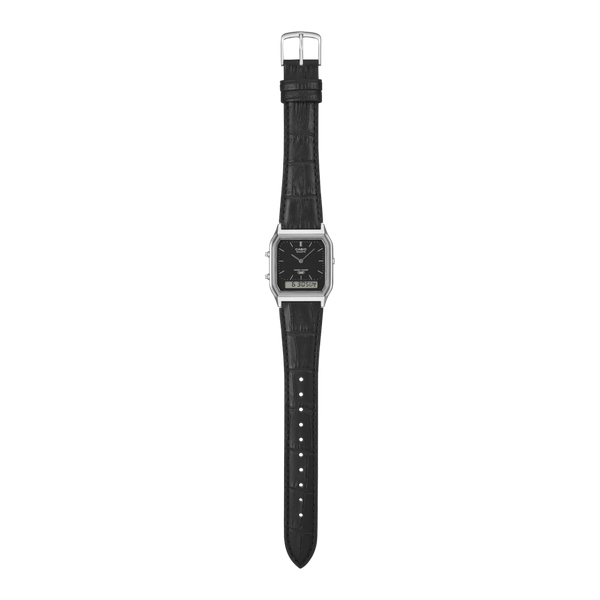 Casio Analog - Digital Vintage Watch AQ230EL-1A Black - Silver-Black Sheep Skate Shop