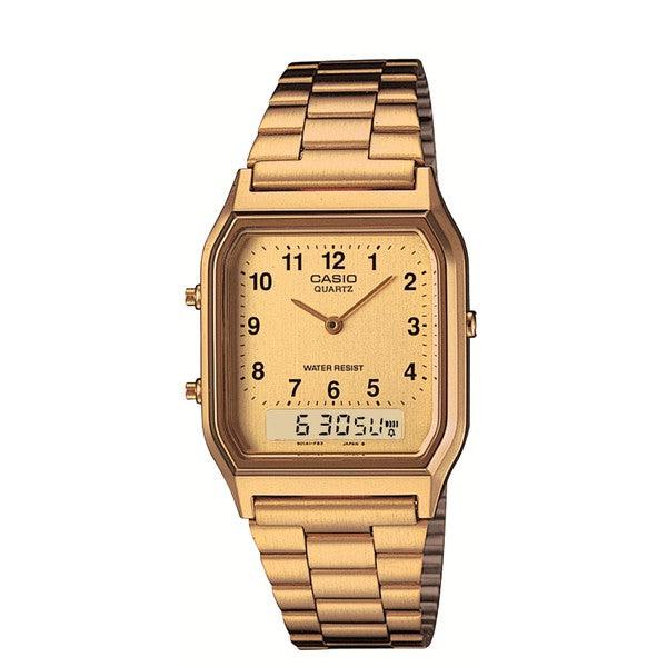 Casio Analog - Digital Vintage Watch AQ230GA-9BVT Gold-Black Sheep Skate Shop