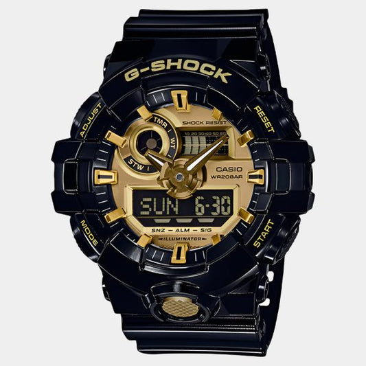 Casio G-Shock Analog-Digital Watch GA710GB-1A Black - Gold-Black Sheep Skate Shop