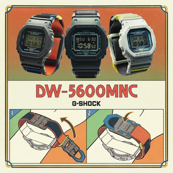 Casio G-Shock Digital Watch DW5600MNC-1 Black - Black Cloth Band-Black Sheep Skate Shop