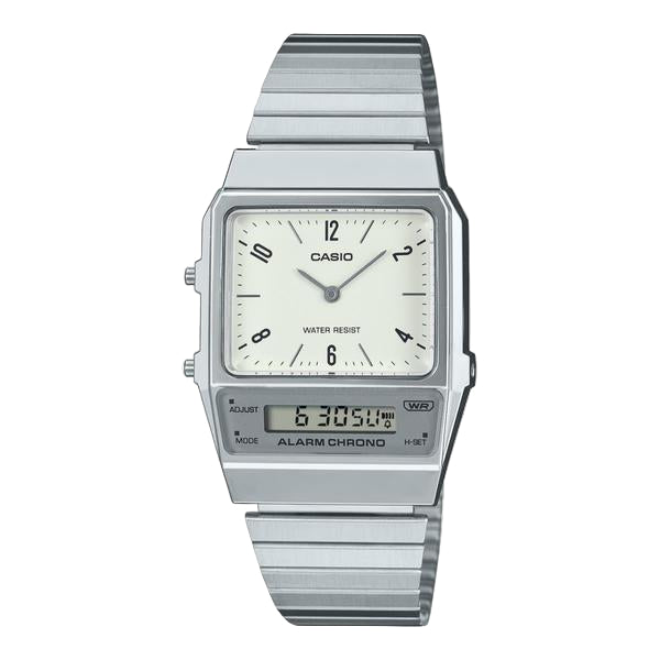 Casio Vintage Collection Analog - Digital Watch AQ800E-7A2VT Silver-Black Sheep Skate Shop