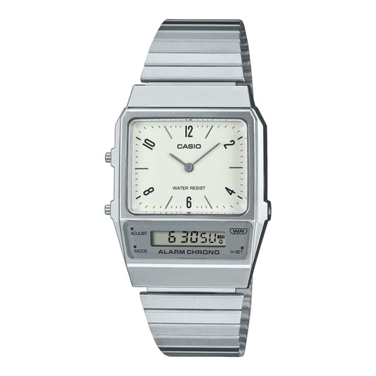 Casio Vintage Collection Analog - Digital Watch AQ800E-7A2VT Silver-Black Sheep Skate Shop