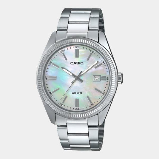 Casio Vintage Collection Analog Watch MTP1302PSC-7A Silver - Pearl-Black Sheep Skate Shop