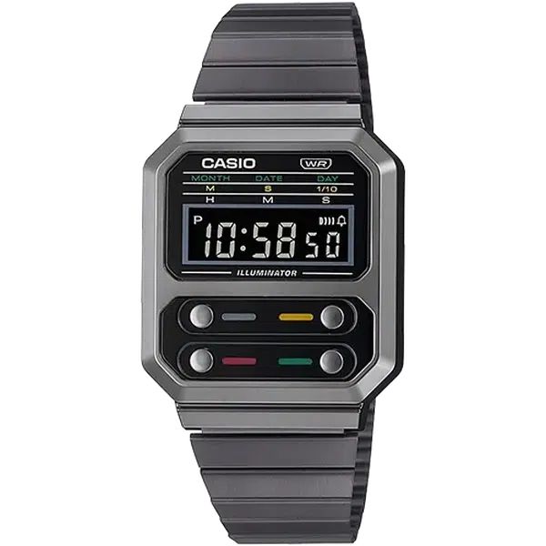 Casio Vintage Collection Digital Watch A100WEGG-1AVT Gunmetal-Black Sheep Skate Shop