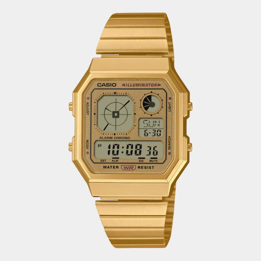 Casio Vintage Collection Digital Watch A130WEG-9A Gold-Black Sheep Skate Shop
