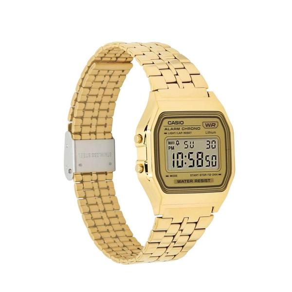 Casio Vintage Collection Digital Watch A158WETG-9AV Gold-Black Sheep Skate Shop