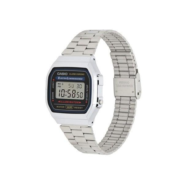 Casio Vintage Collection Digital Watch A168W-1 Silver-Black Sheep Skate Shop