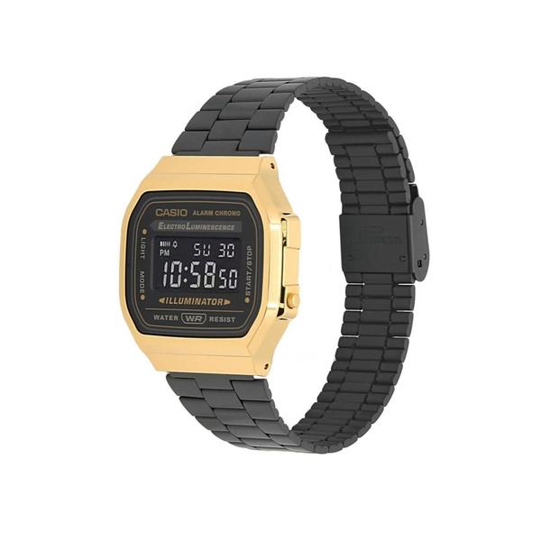 Casio Vintage Collection Digital Watch A168WEGB-1BVT Black - Gold-Black Sheep Skate Shop