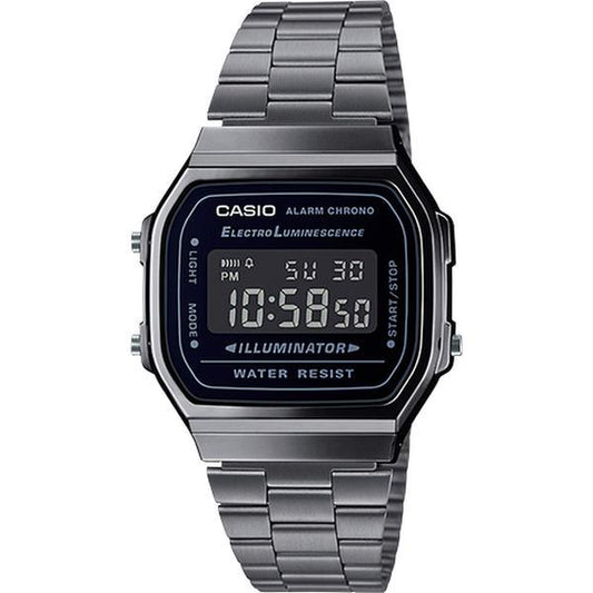 Casio Vintage Collection Digital Watch A168WGG-1BVT Gun Metal-Black Sheep Skate Shop