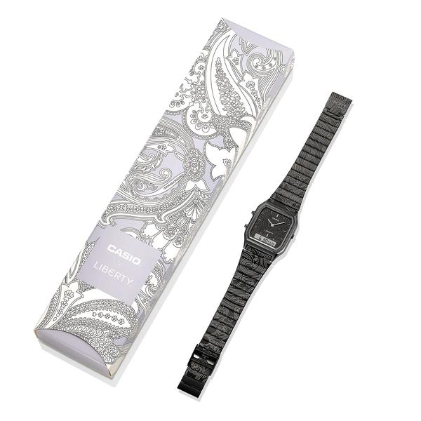 Casio Vintage x Liberty Collaboration Digital - Analog Watch AQ230EBLT-1A Black-Black Sheep Skate Shop