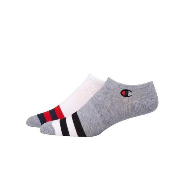 Champion Performance Super No-Show Sock 2 Pack White - Grey Heather-Black Sheep Skate Shop